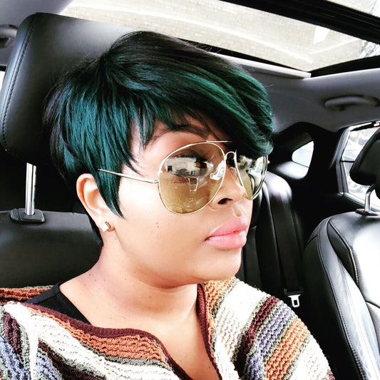 Green Short Wig