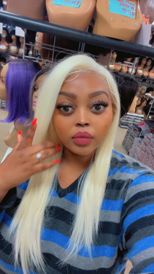 Long straight blonde